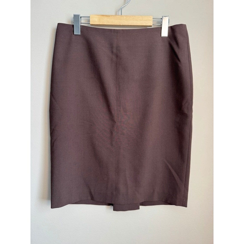 Body By Victoria Brown Pencil Skirt Career‎ Office Knee Length Back Slit Size 8
